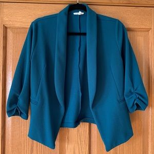 Jade 3/4 Sleeve Open Front Blazer